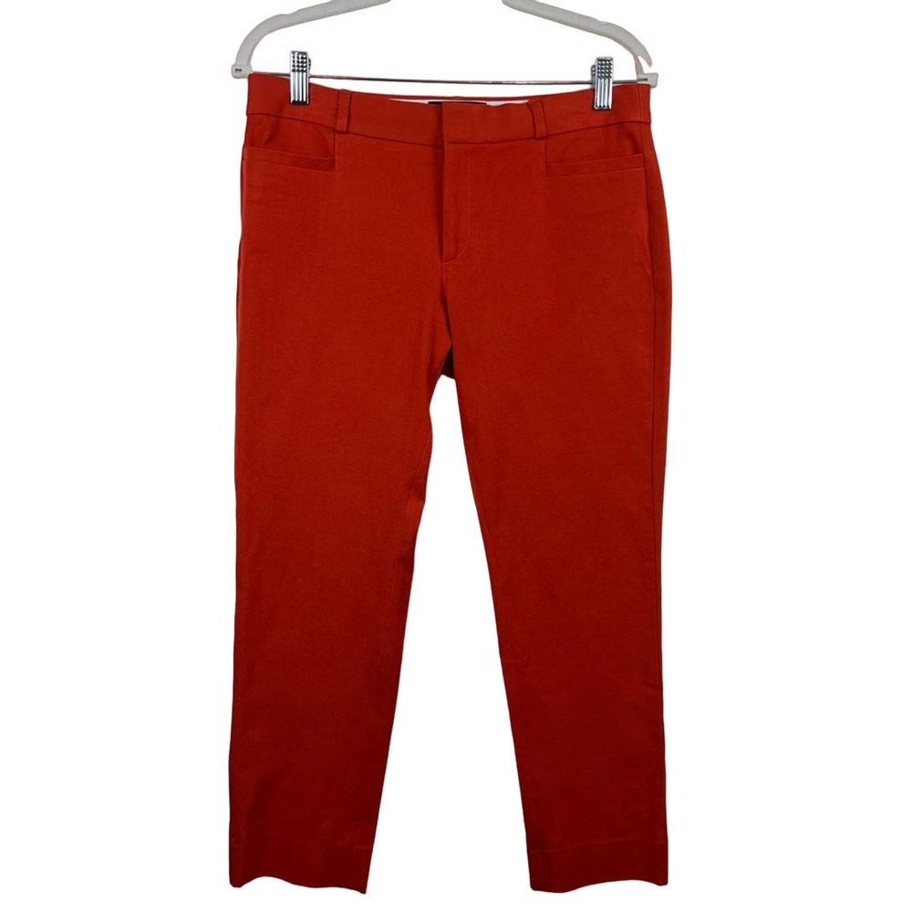Banana Republic Factory Sloan Orange Mid Rise Cropped Dress Pants